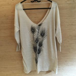 Miss sixty peacock feather tunic